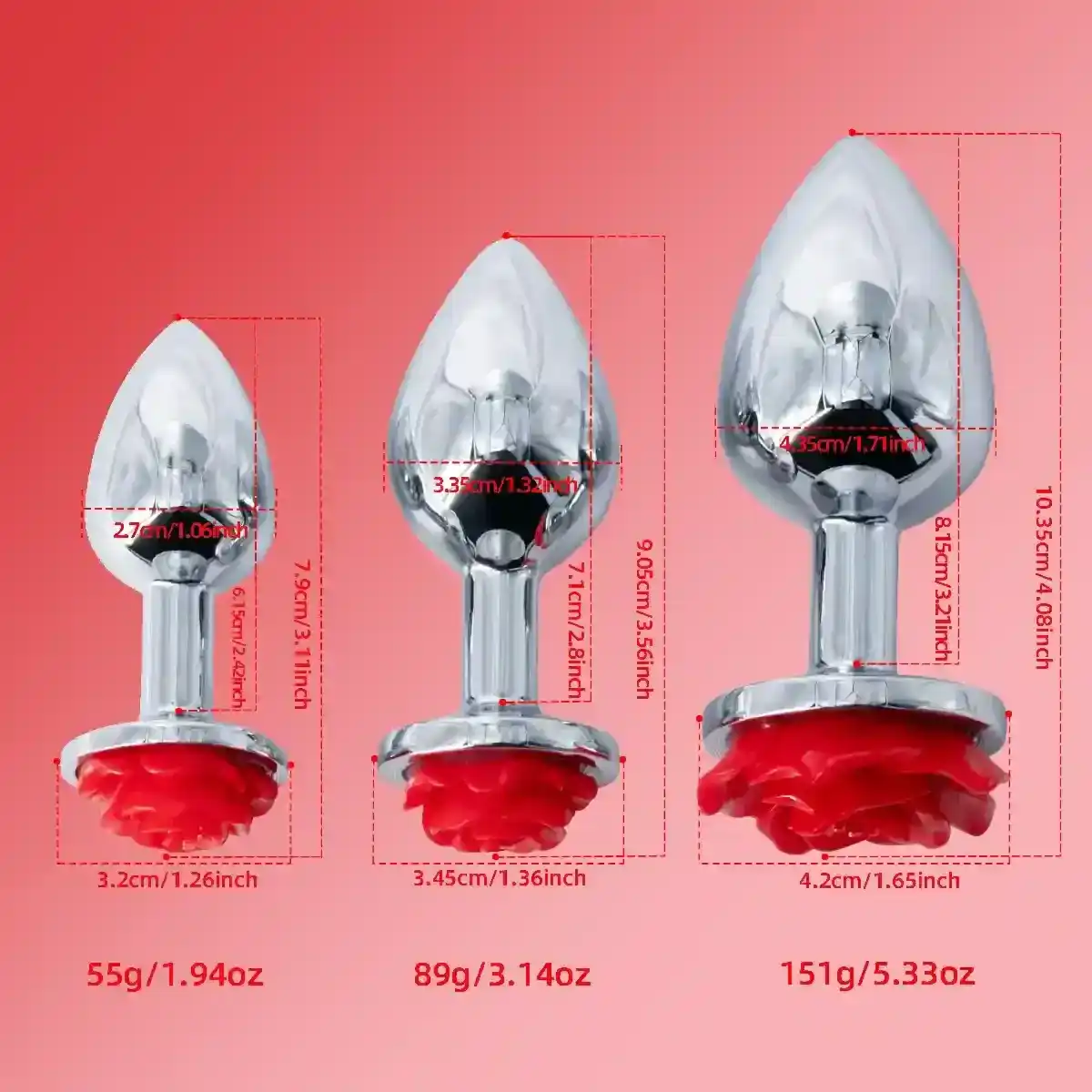 kit plug anal metal rose debutant