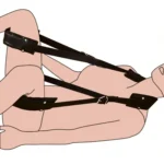 lanières de jambes bdsm en cuir haut de gamme