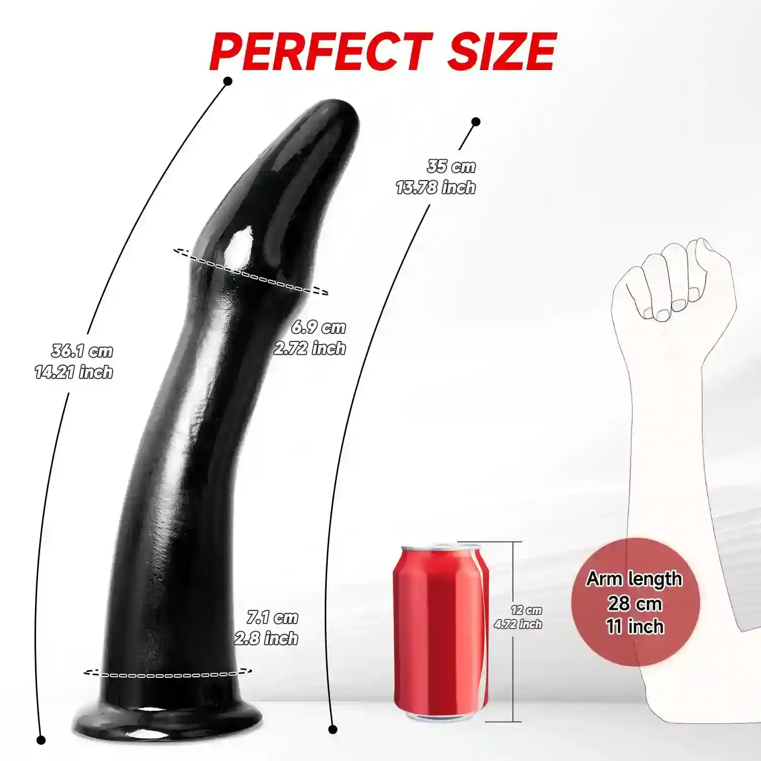 masseur de prostate en pvc ergonomique
