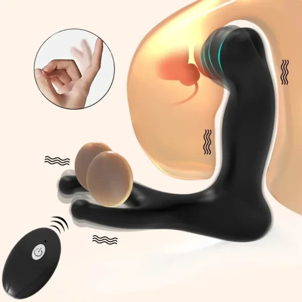 masseur prostate vibrant en silicone hypoallergénique