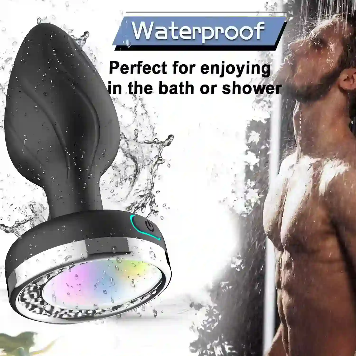masseur prostate vibrant silicone lumineux