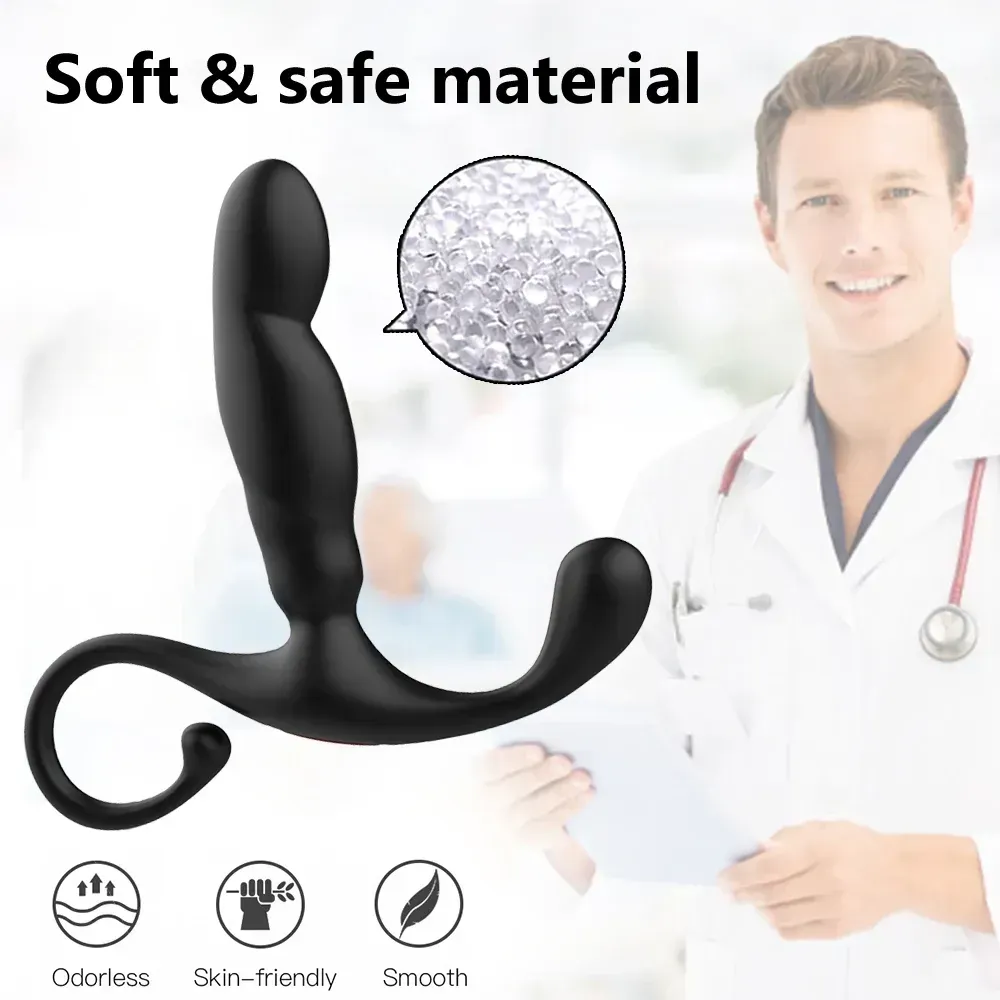 masseur prostatique noir silicone telecommande