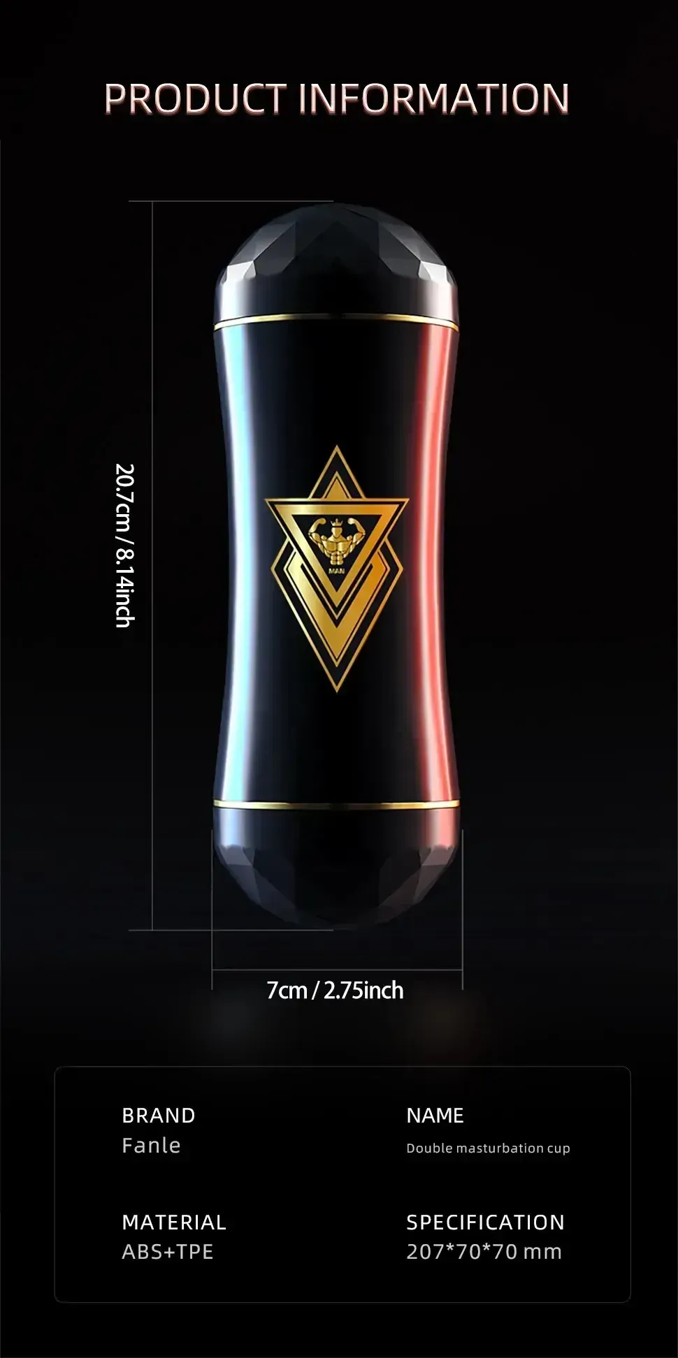 masturbateur homme double canal reutilisable