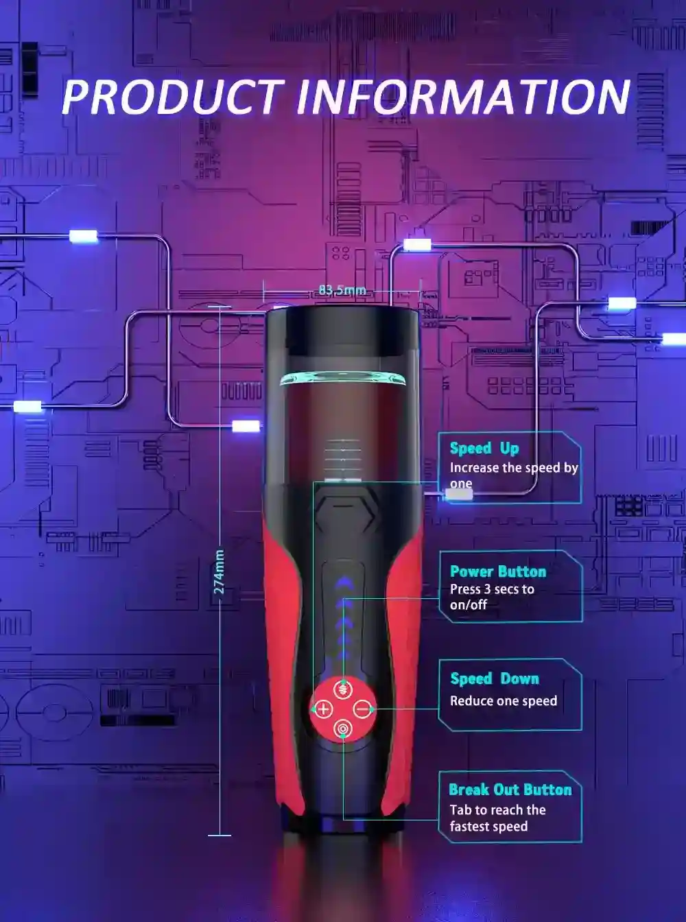 masturbateur homme rechargeable vibrant