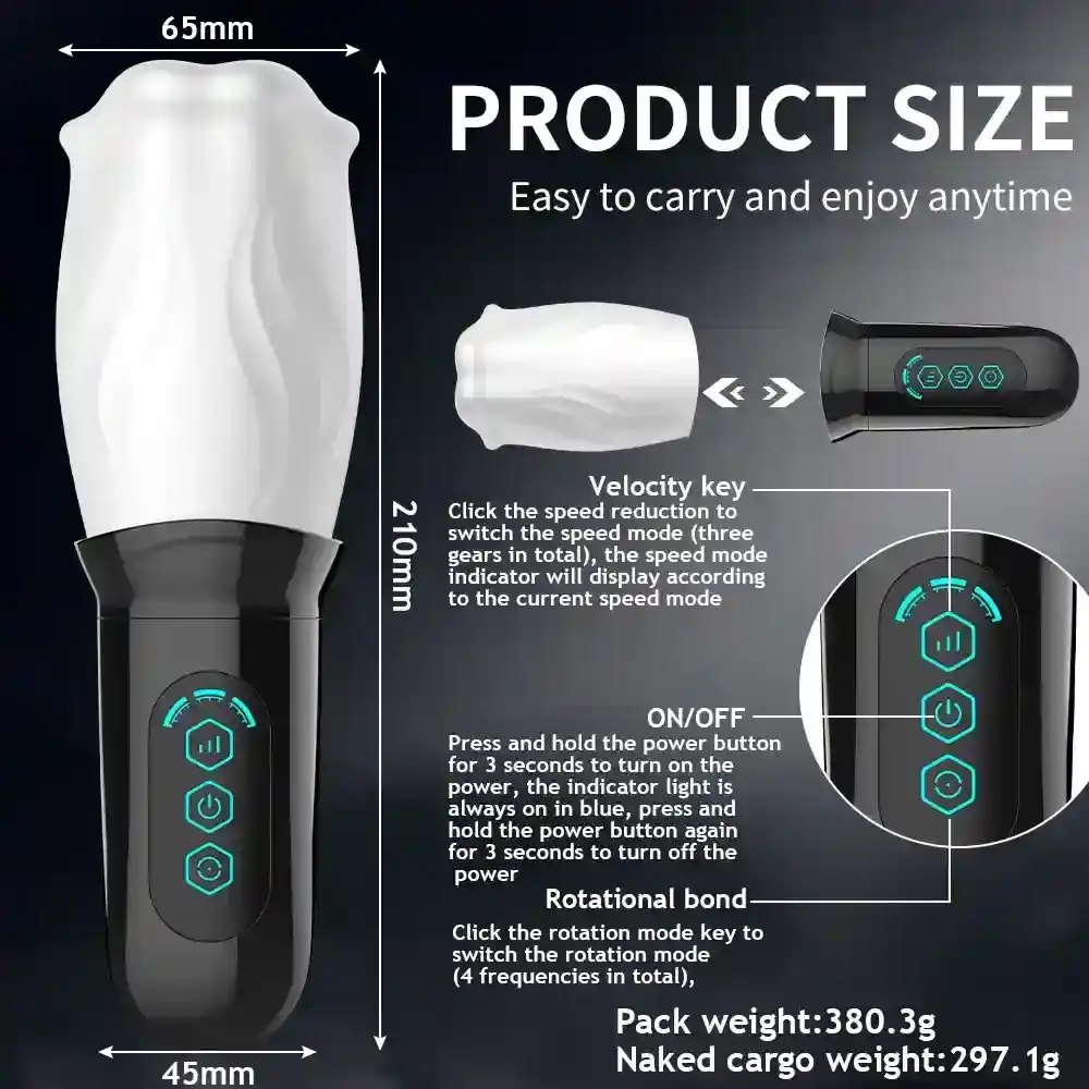 masturbateur homme stimulation rotative