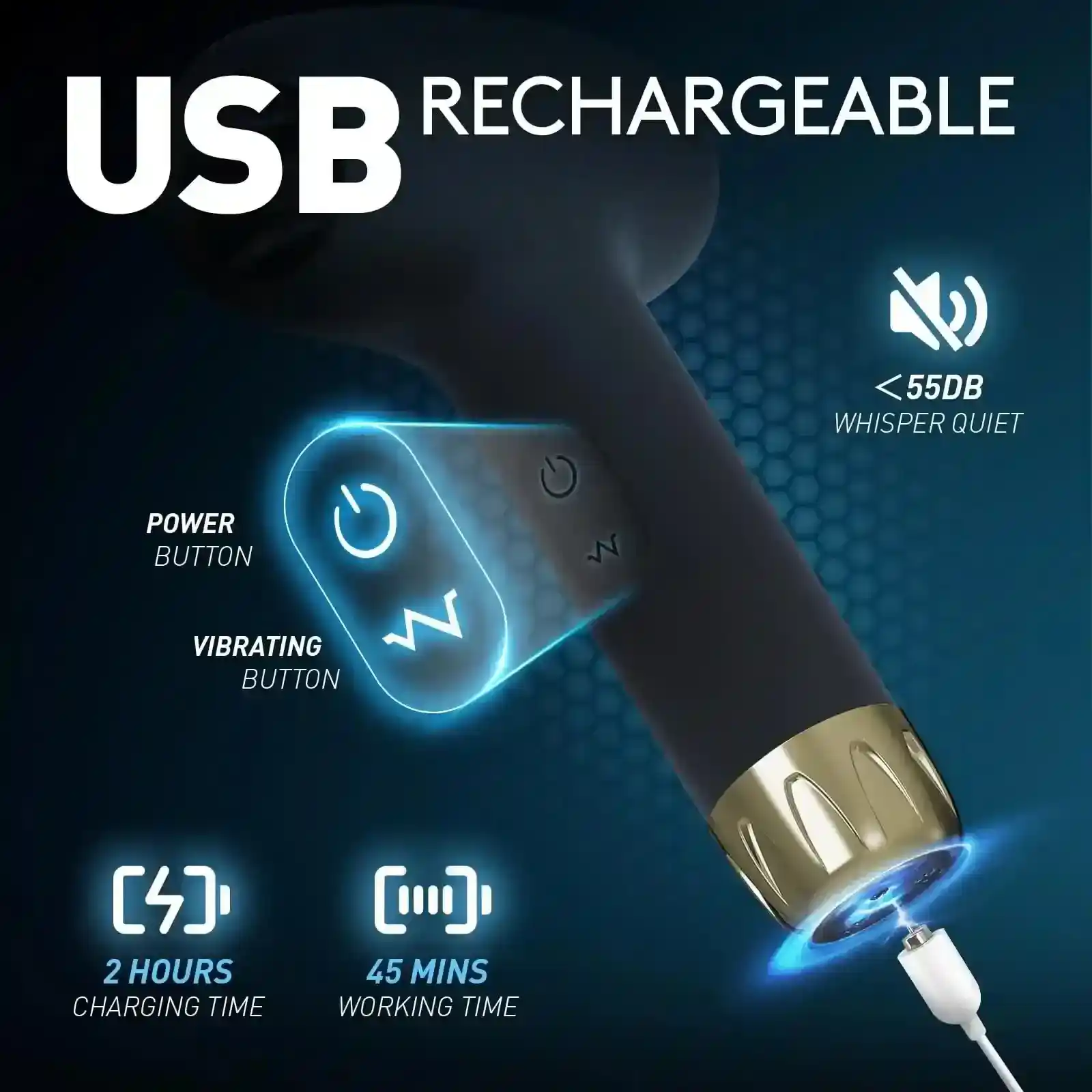 masturbateur homme vibrations multiples usb