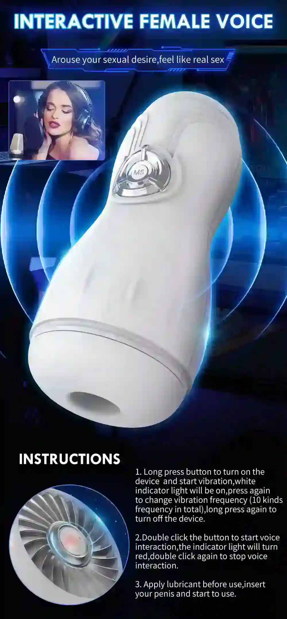 masturbateur masculin avec 10 frequences