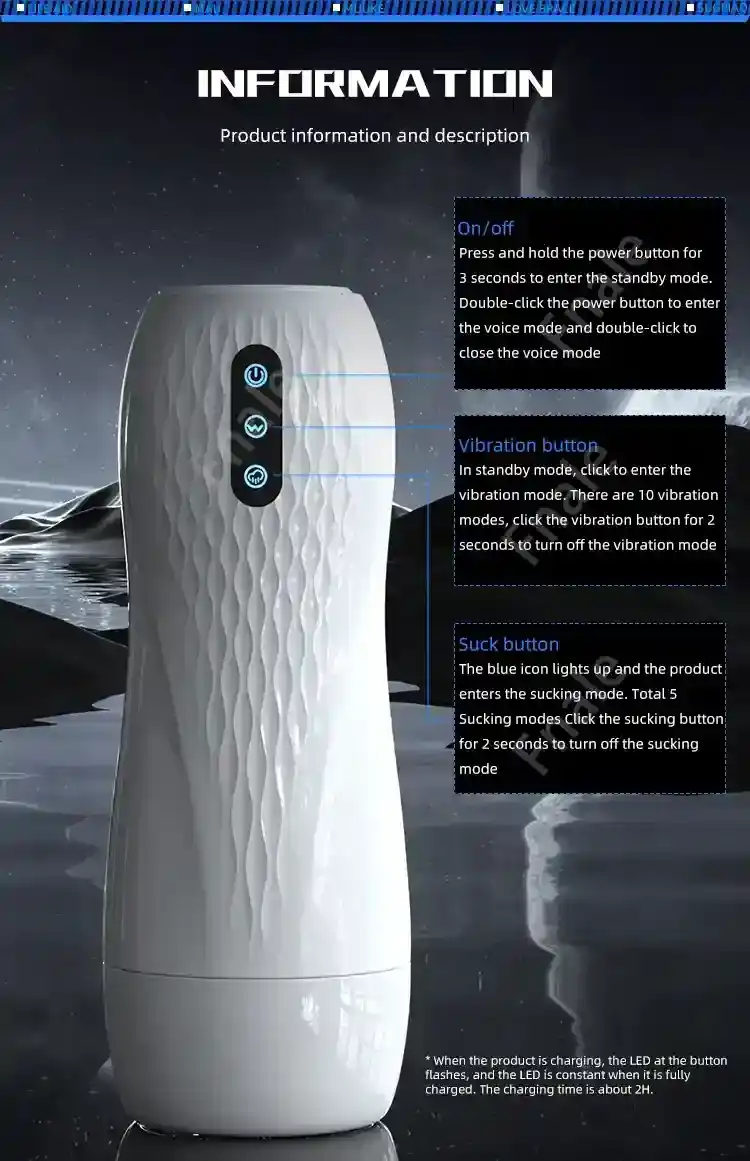 masturbateur masculin avec succion automatique