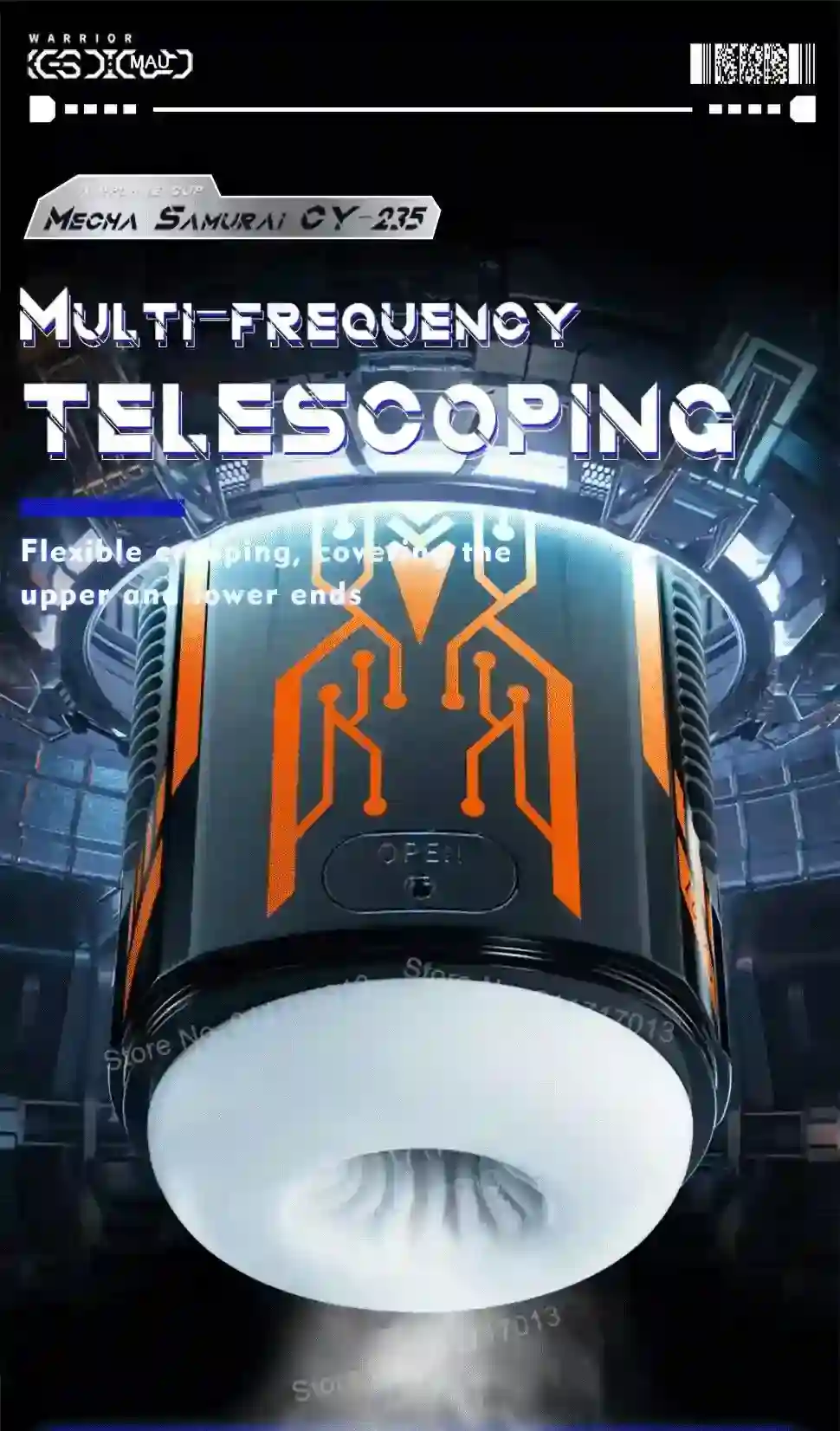 masturbateur masculin avec telescopic automatique