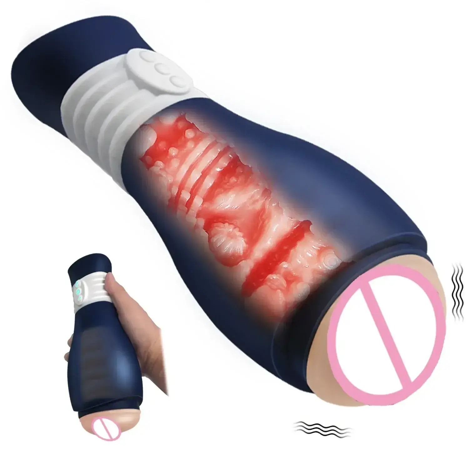 masturbateur masculin telescopique rechargeable