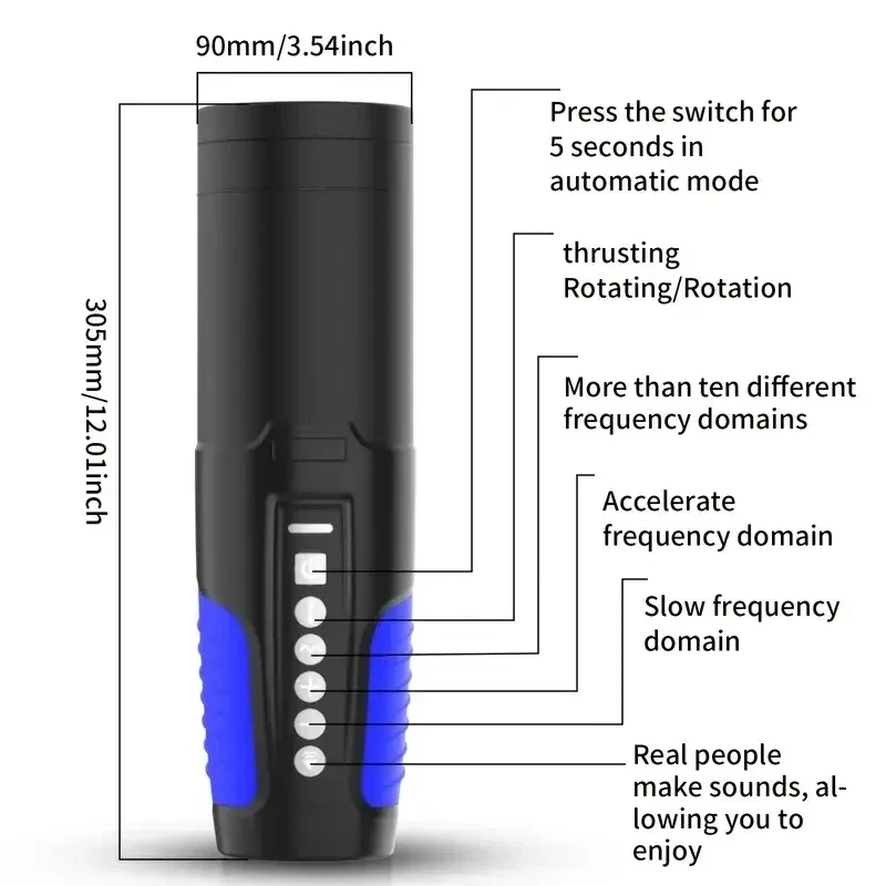 masturbateur tpe avec 7 fonctions