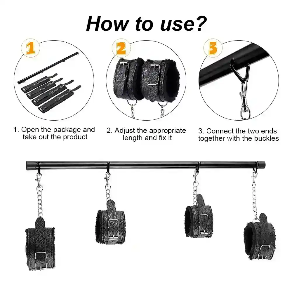 menottes cuir et peluche confort