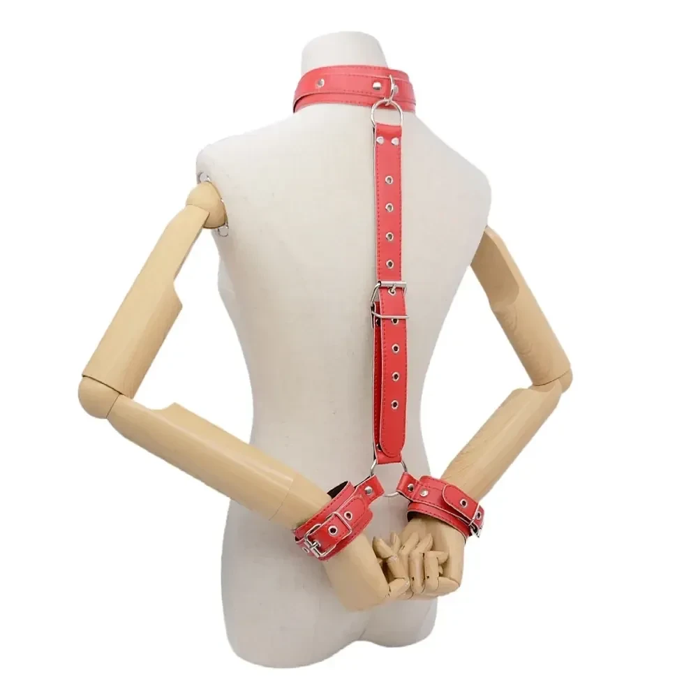 menottes de securite cuir pu femme
