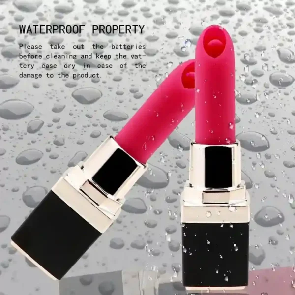 mini vibromasseur rouge en silicone étanche