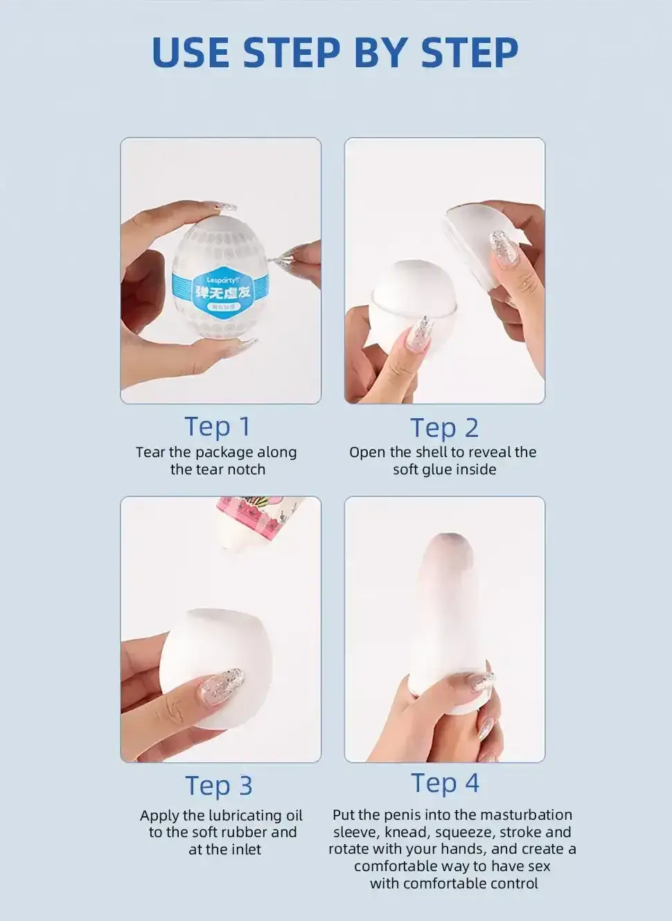 oeuf masturbateur realiste texture filetee