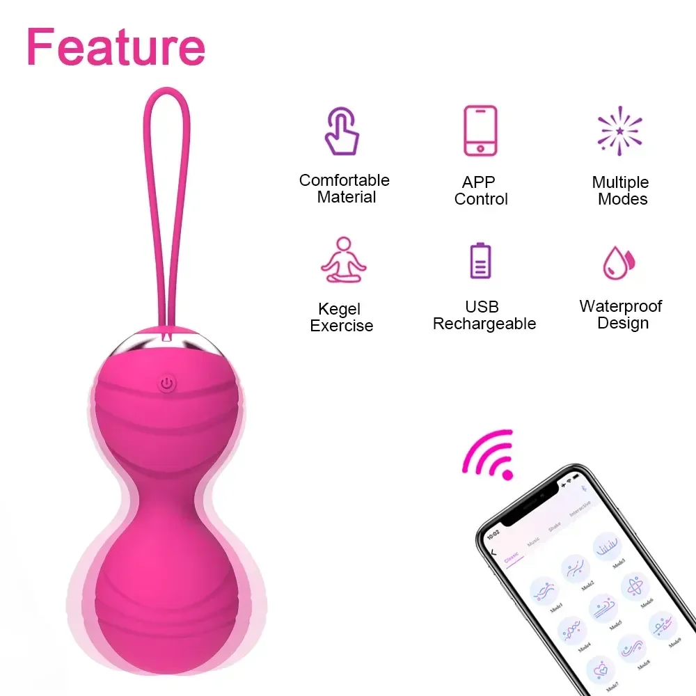 oeufs vibrants rose pour femme connexion bluetooth