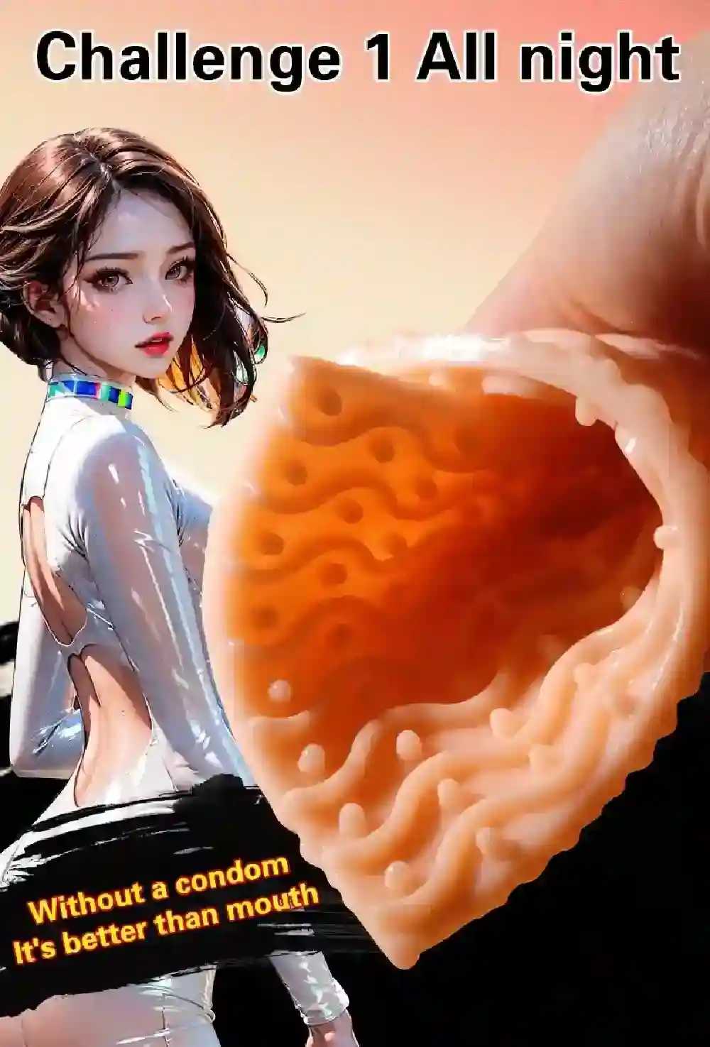 penis masturbateur double face en silicone