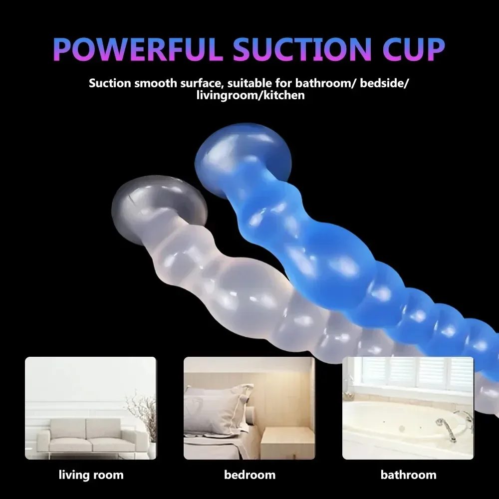 perles anales en silicone souple incurve
