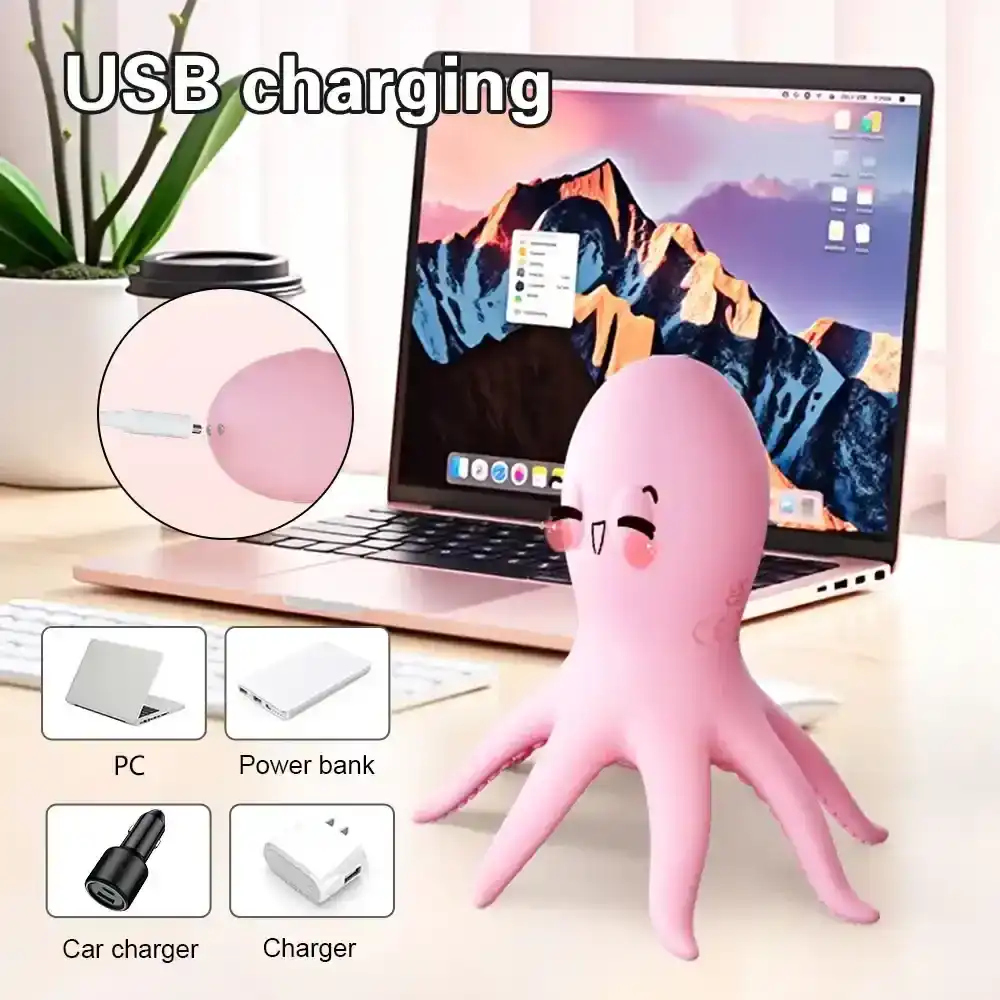 pieuvre vibrante en silicone souple