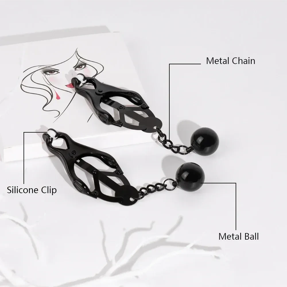 pinces a tetons bdsm en metal argente