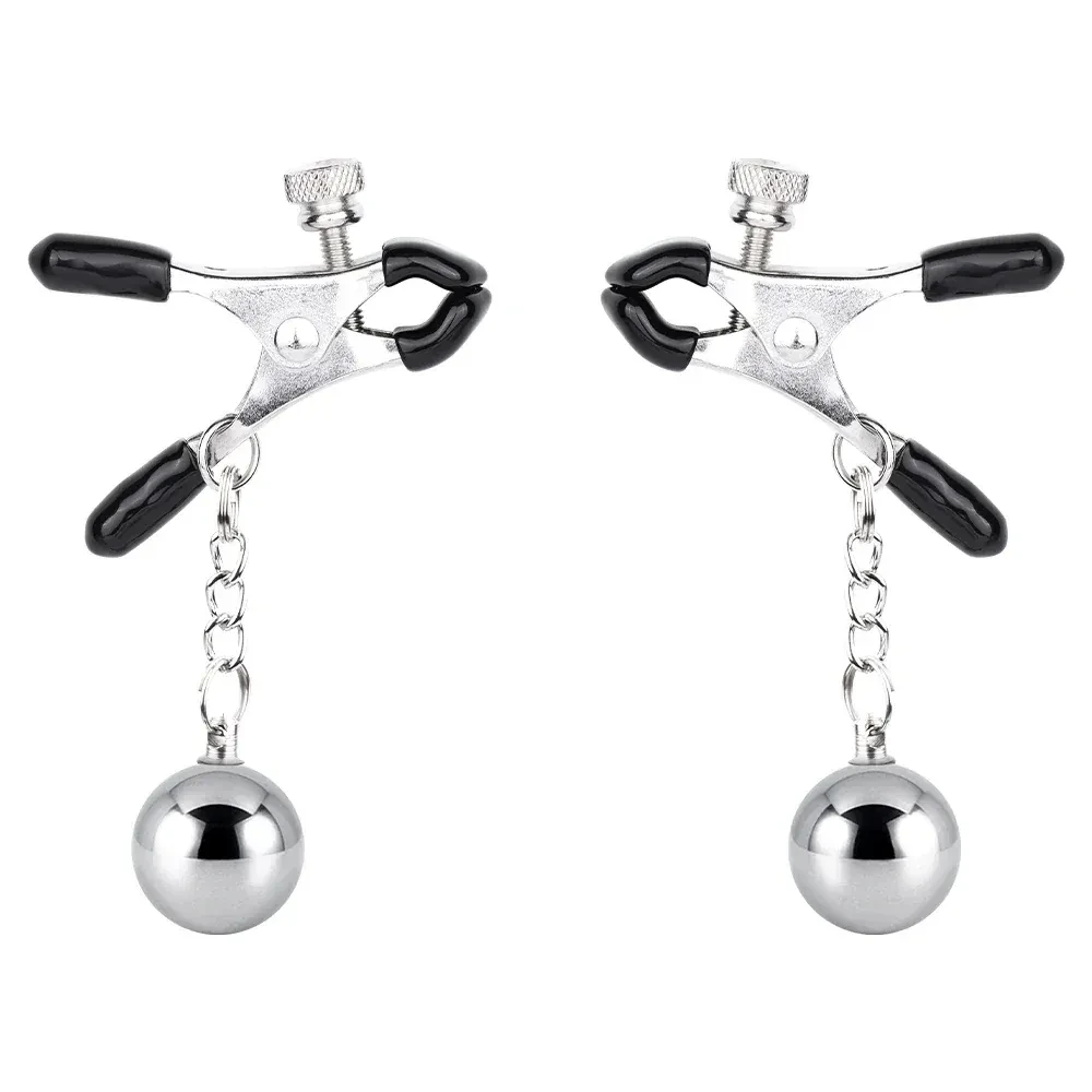 pinces a tetons lestees avec chaine metal