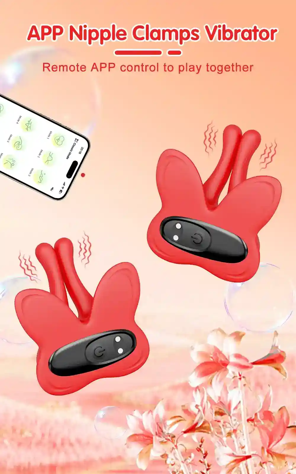 pinces a tetons vibrantes controle application