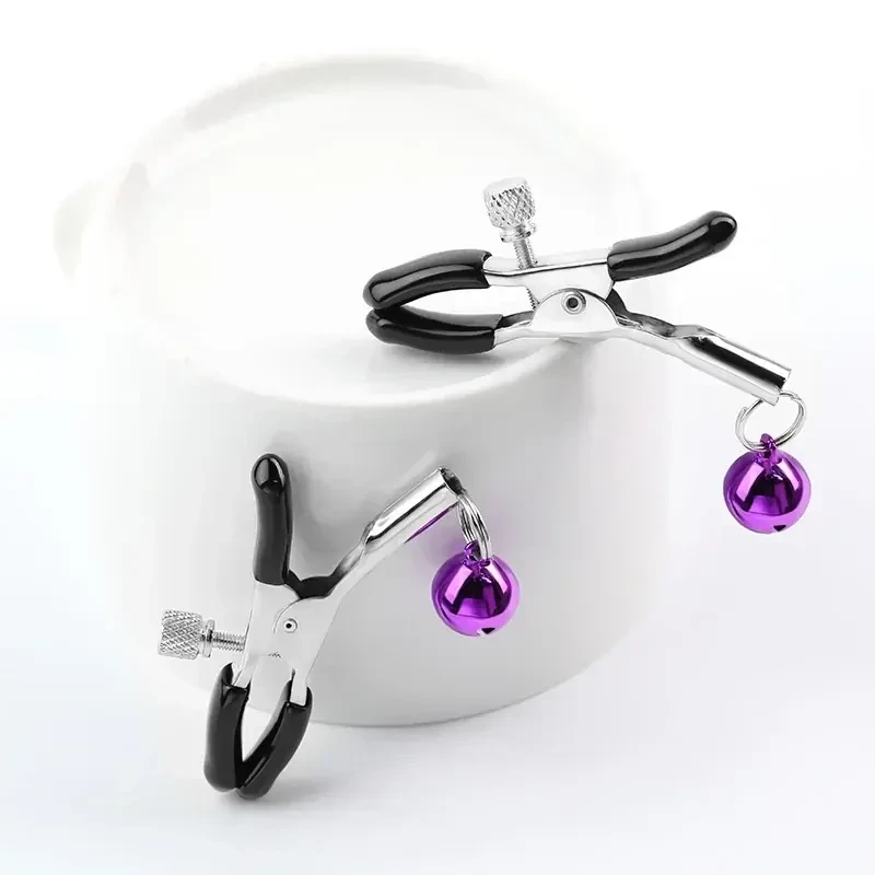 pinces mamelons metal argente