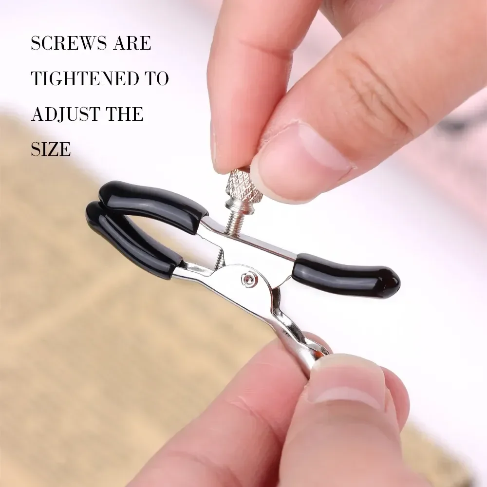 pinces tetons avec clochettes argentees