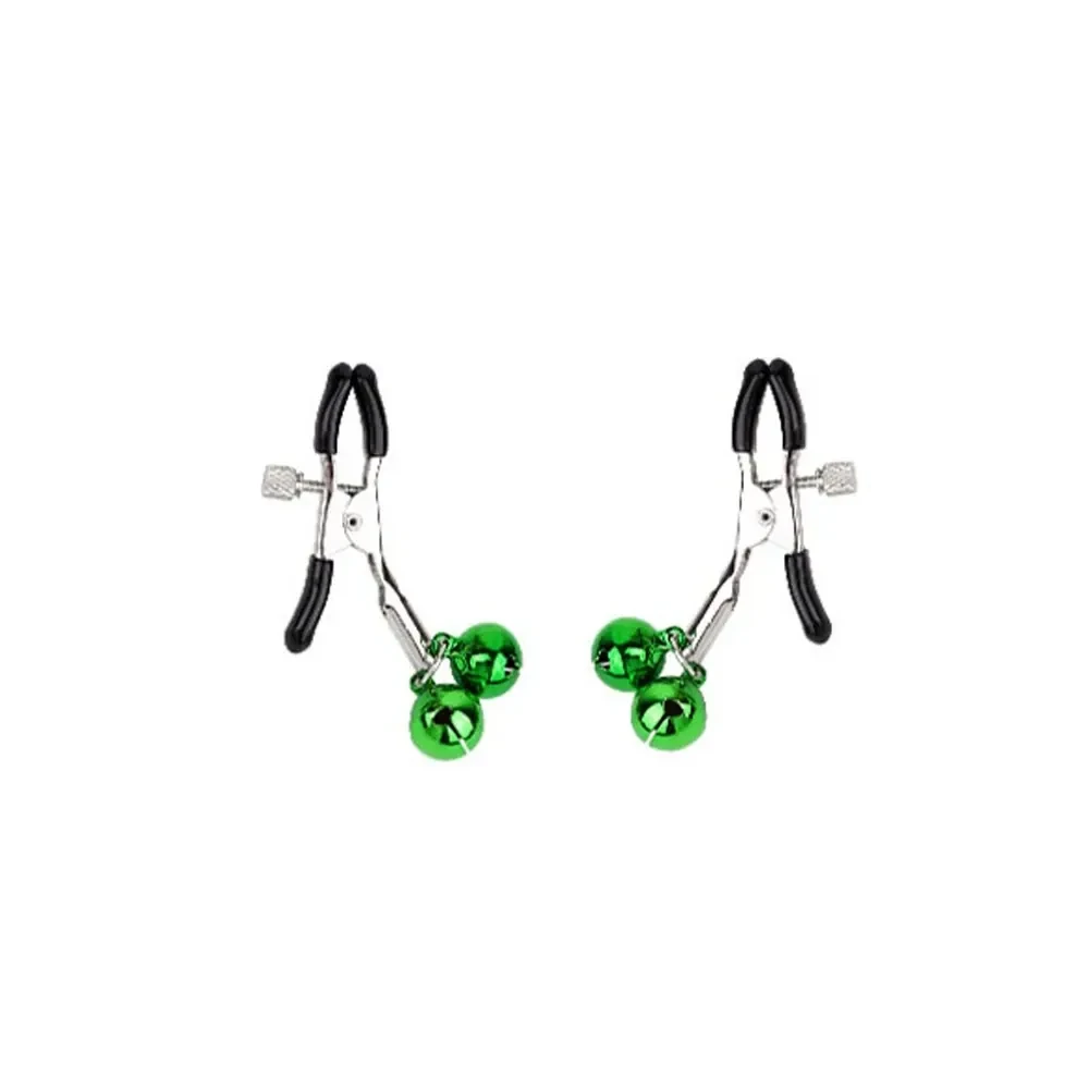 pinces tetons bdsm rouge et argent