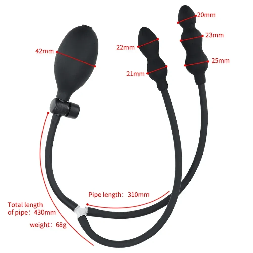 plug anal a double billes en silicone