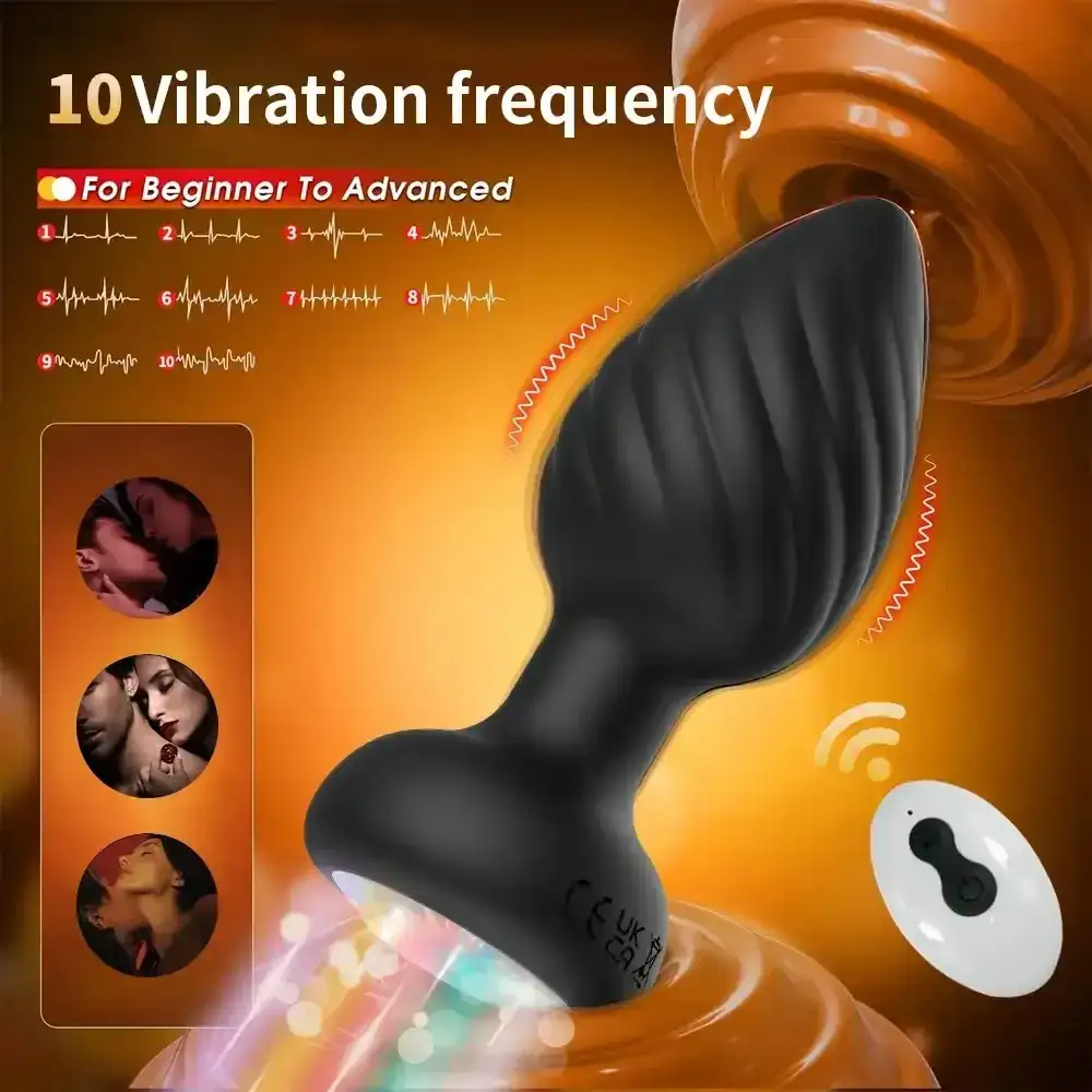 plug anal à texture irrégulière télécommandé