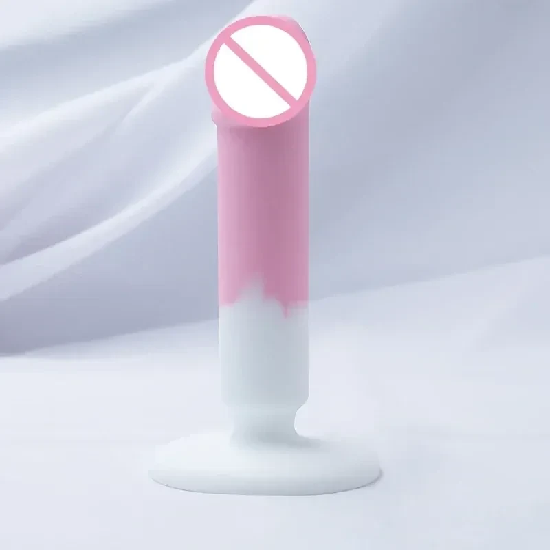 plug anal bleu blanc en silicone