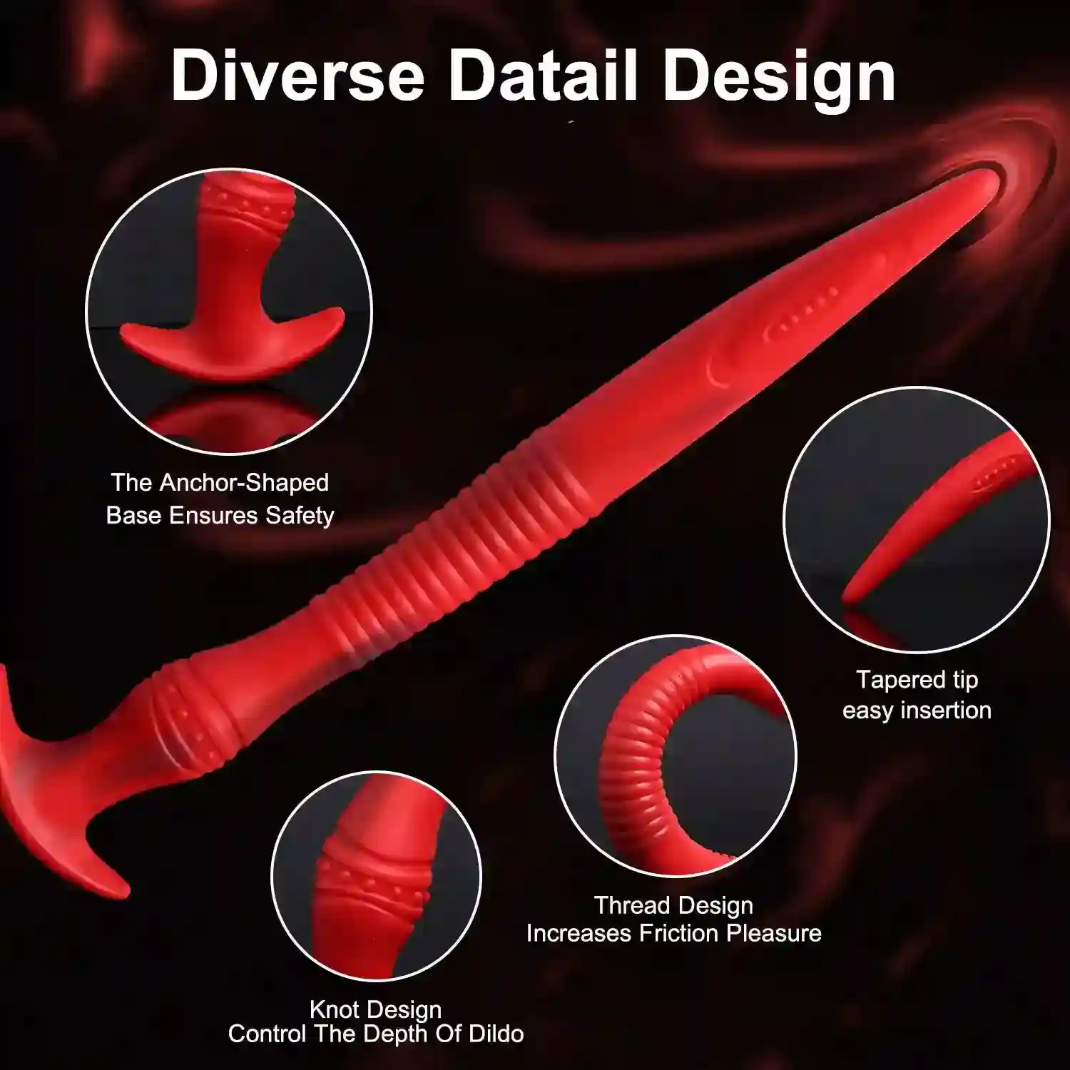 plug anal dildo silicone medical texture