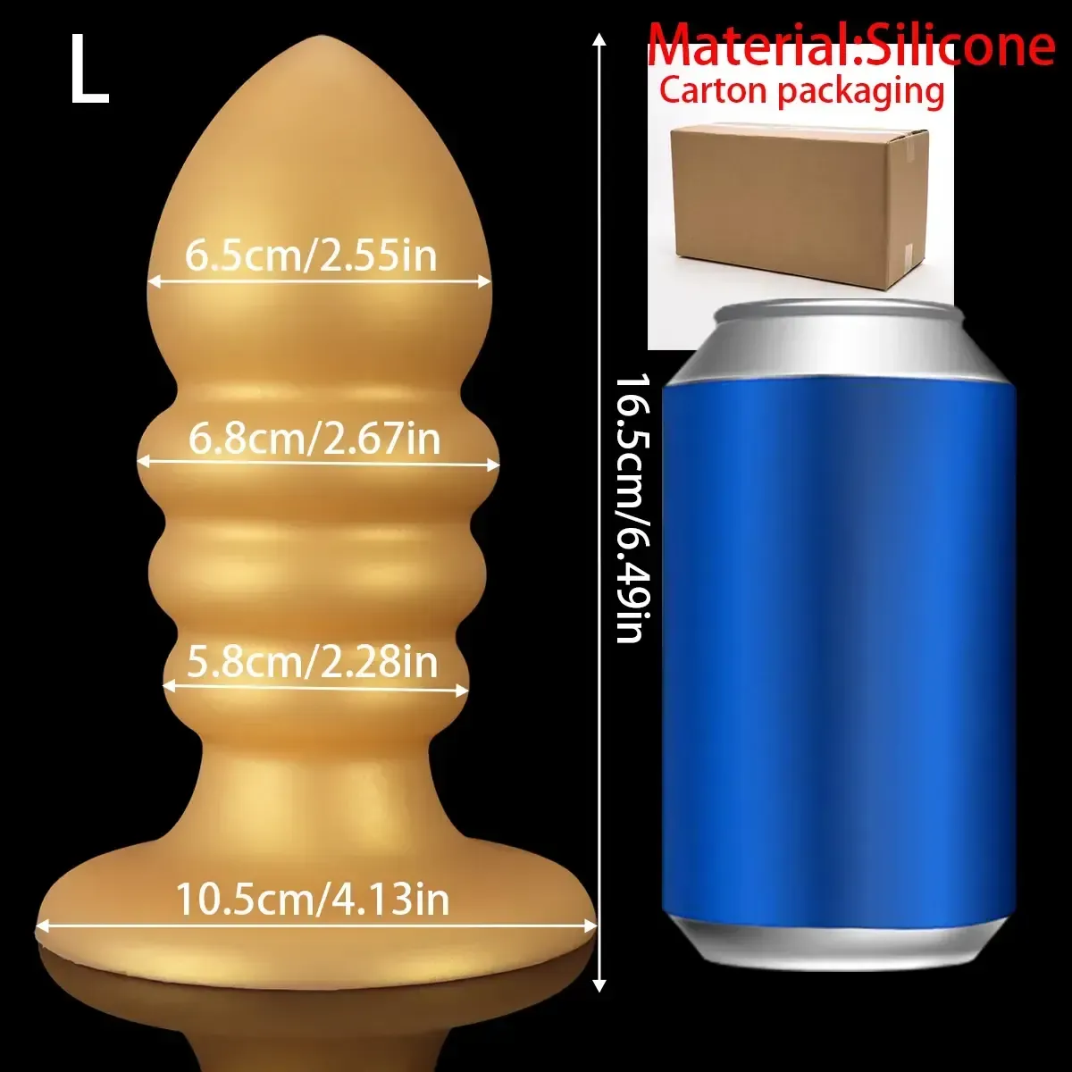 plug anal dore texture avec ventouse