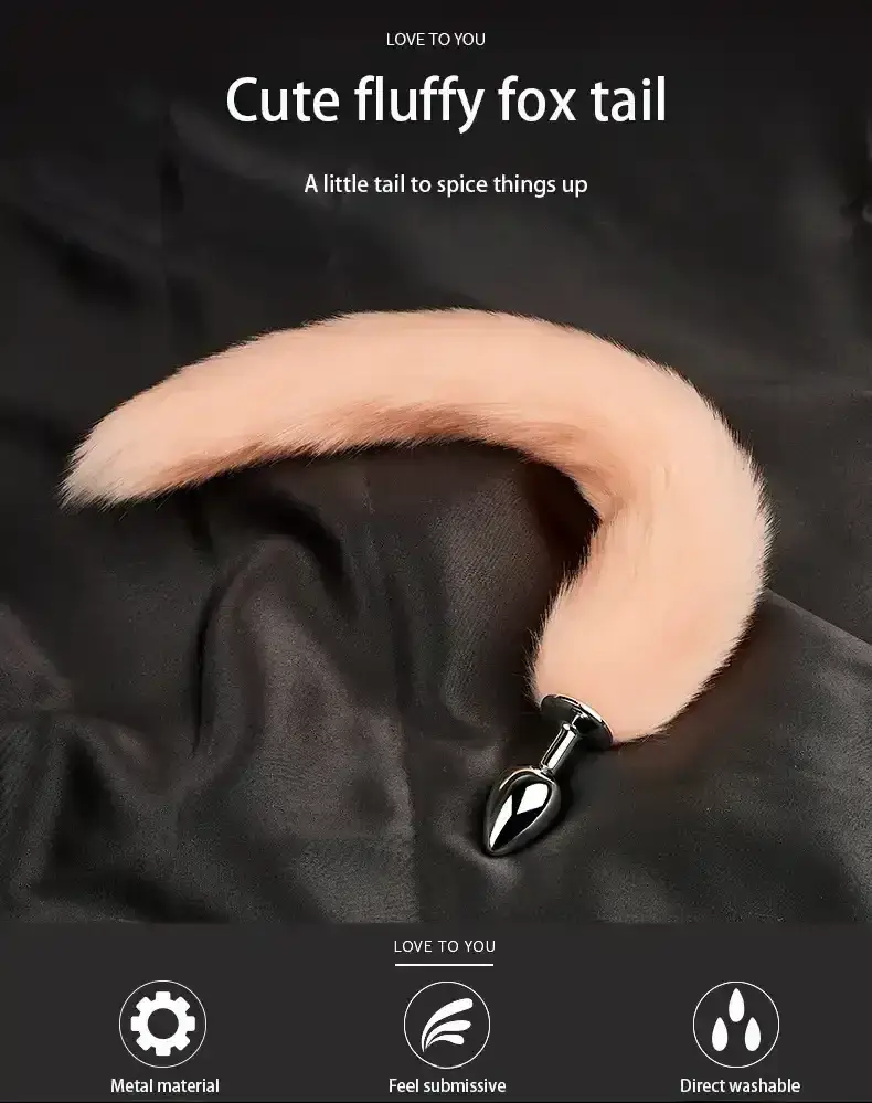 plug anal en acier et fausse fourrure