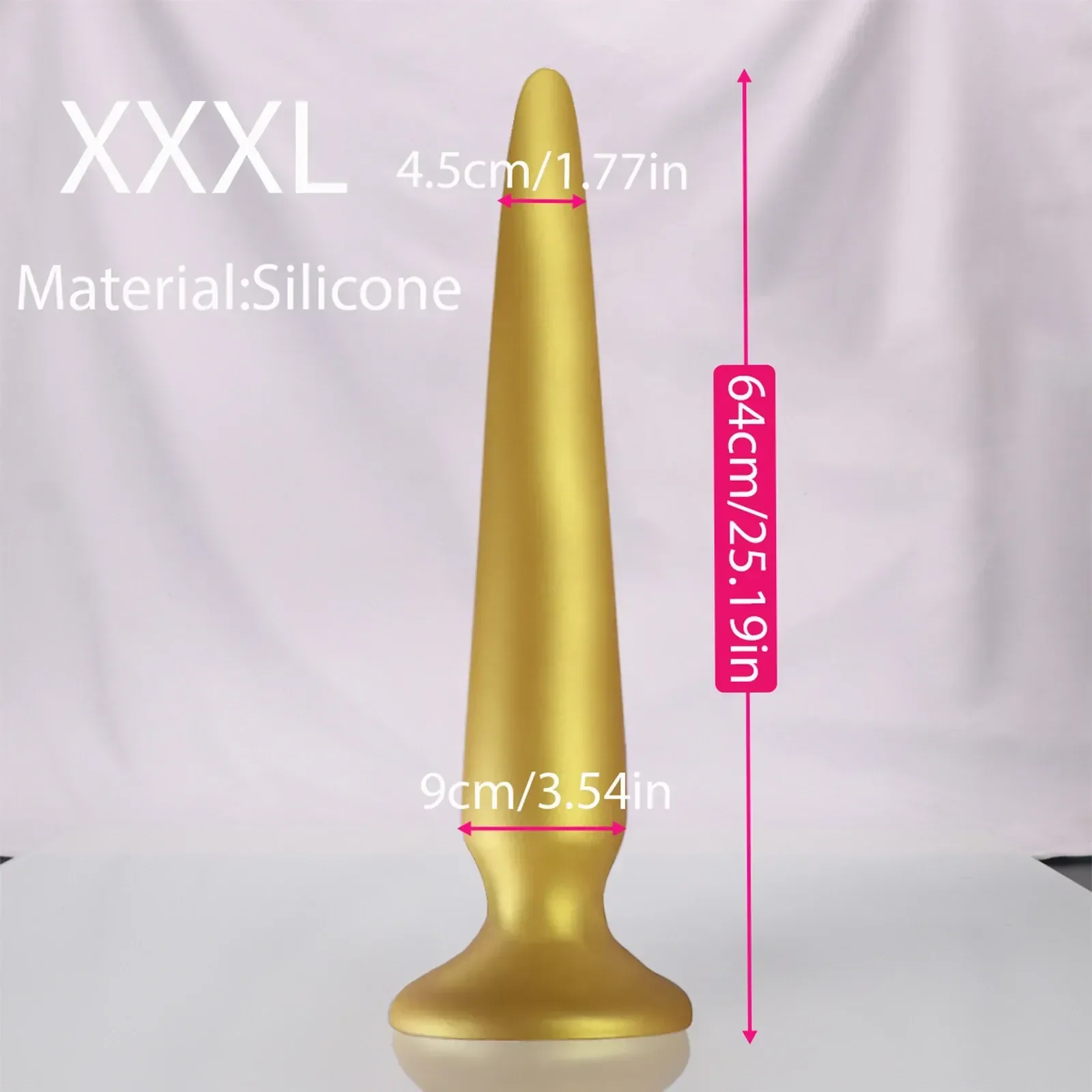 plug anal en silicone large ventouse