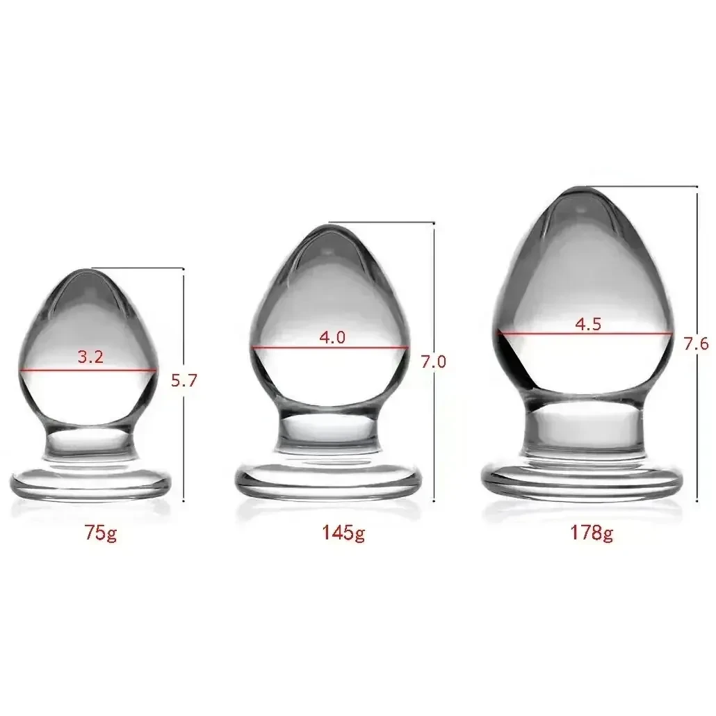 plug anal en verre transparent