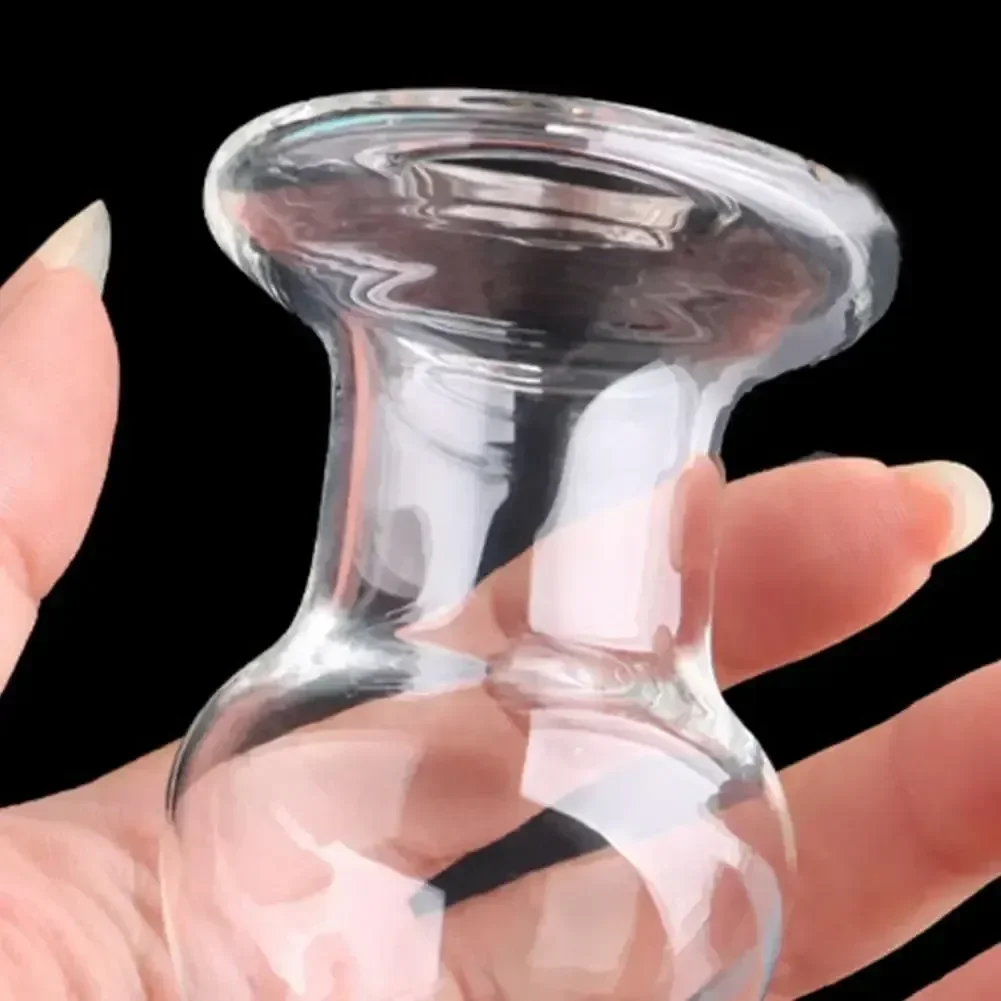 plug anal en verre transparent petit