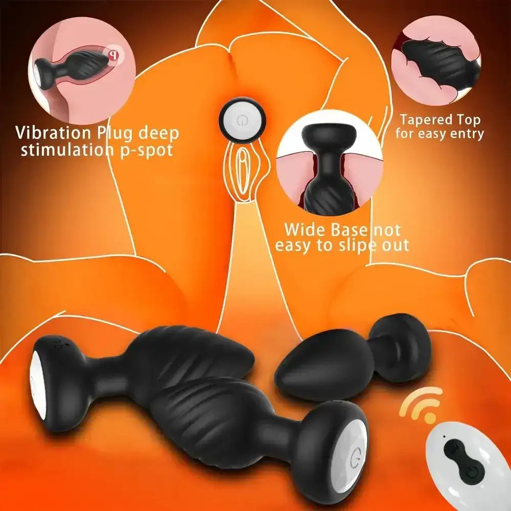 plug anal etanche silicone texture telecommande