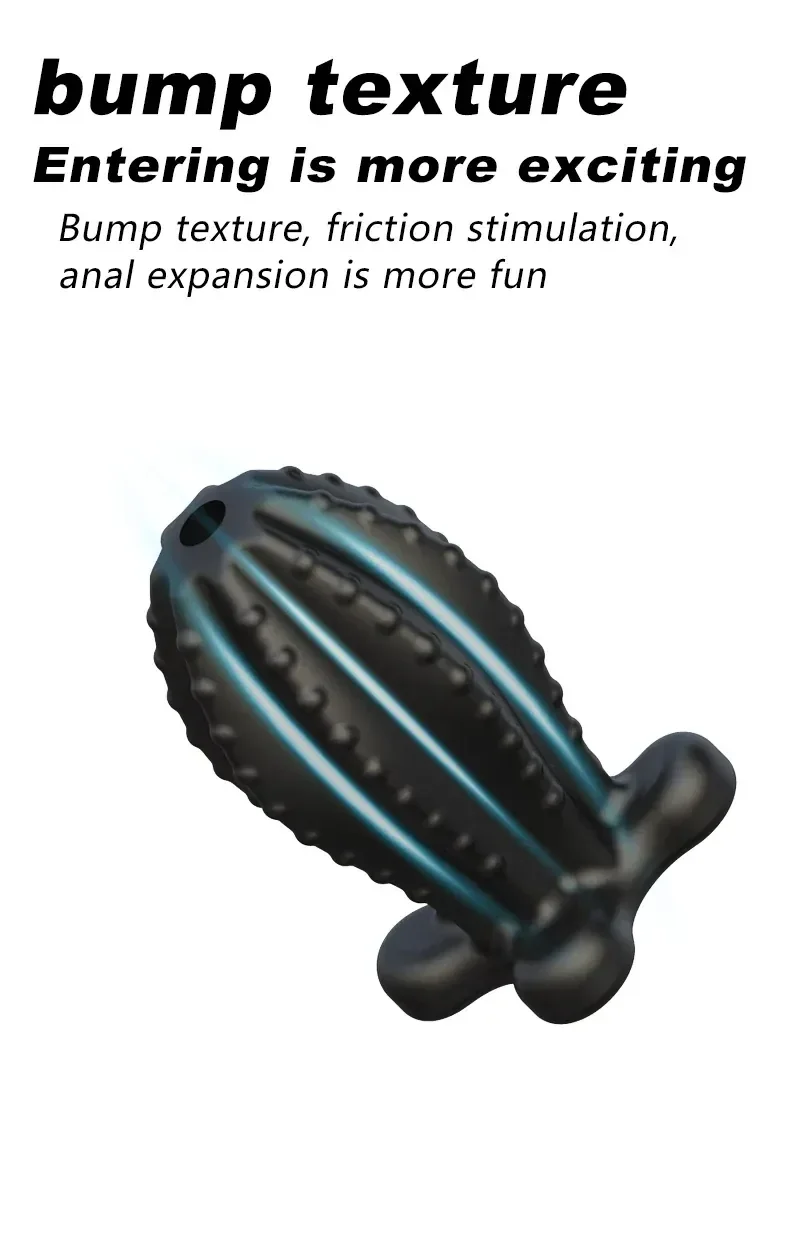 plug anal flexible en silicone noir