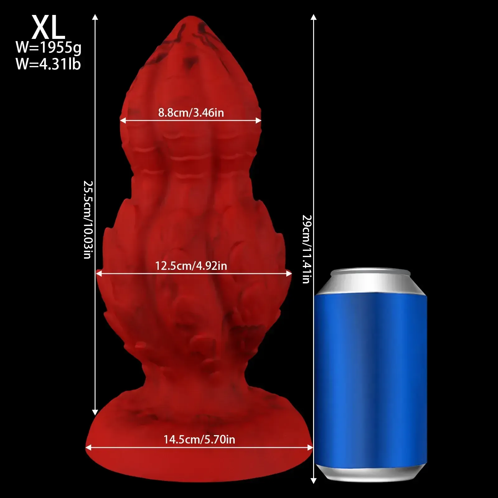 plug anal geant en silicone lisse