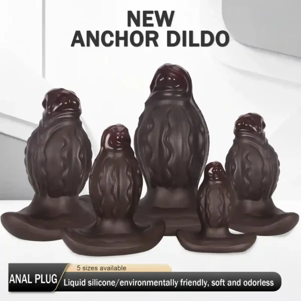 plug anal noir en silicone médical