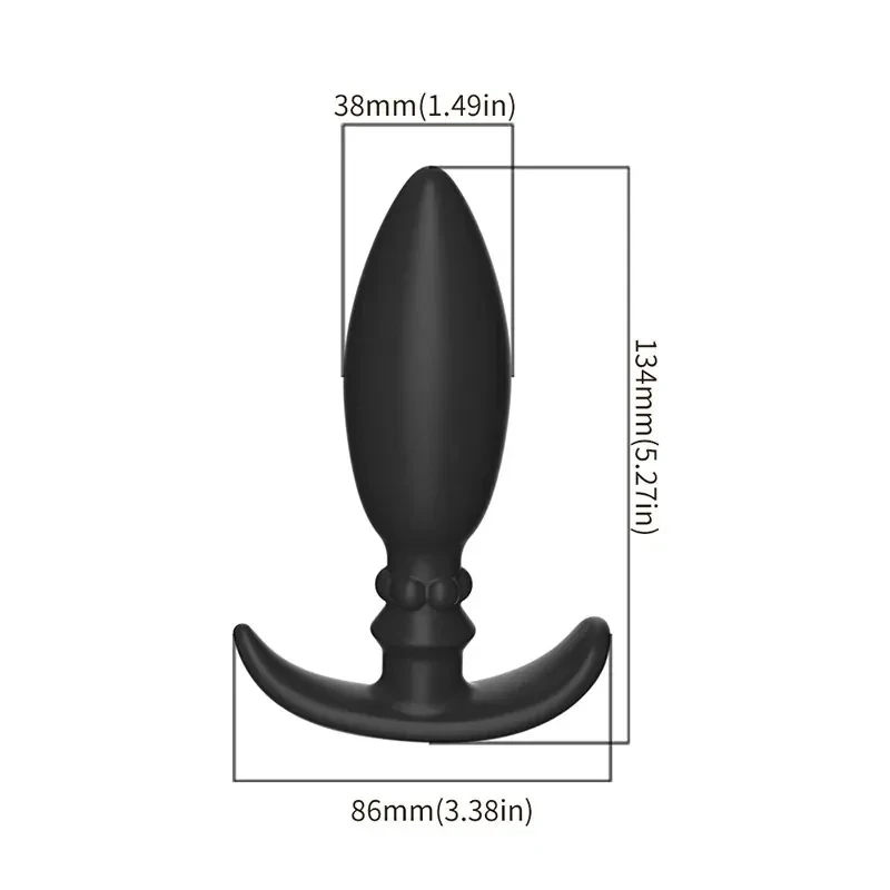 plug anal noir taille s m l
