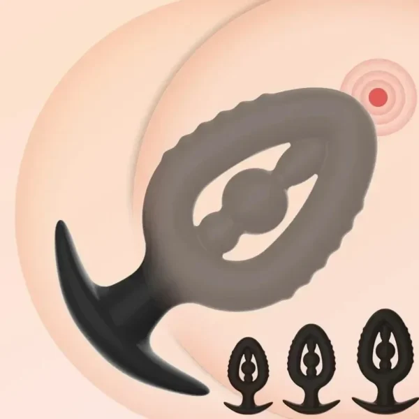 plug anal perlé en silicone hypoallergénique