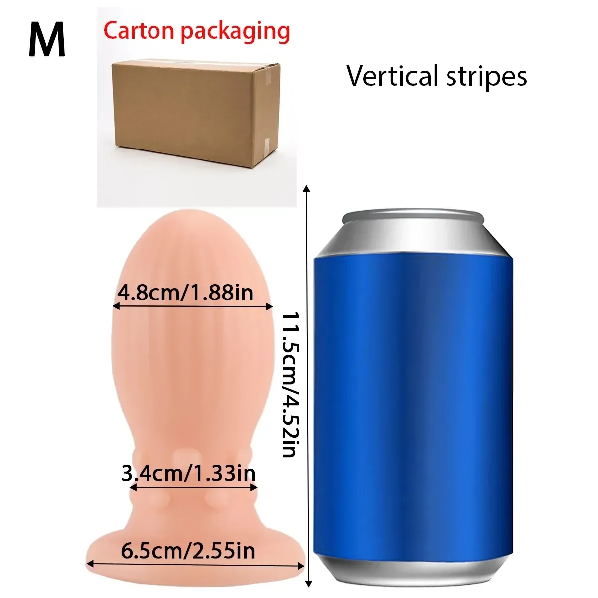plug anal pvc rayures verticales