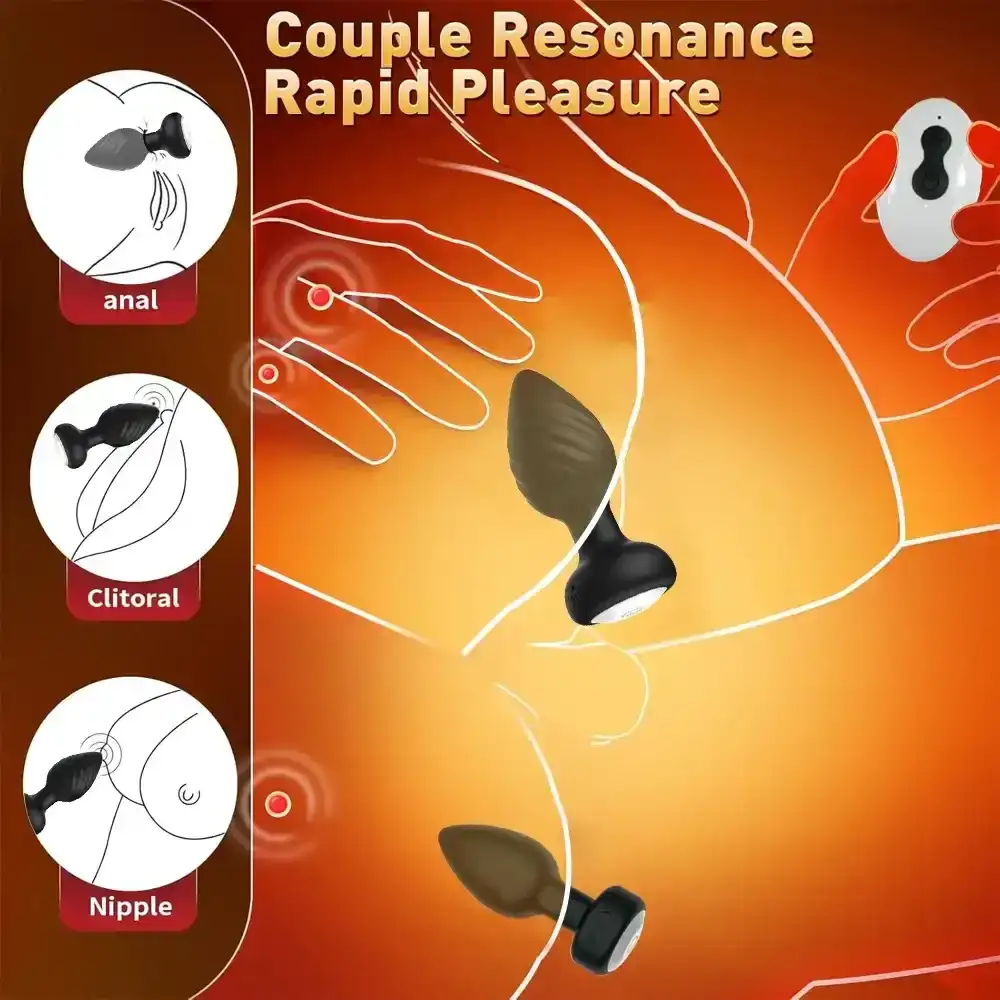 plug anal rechargeable silicone texture telecommande