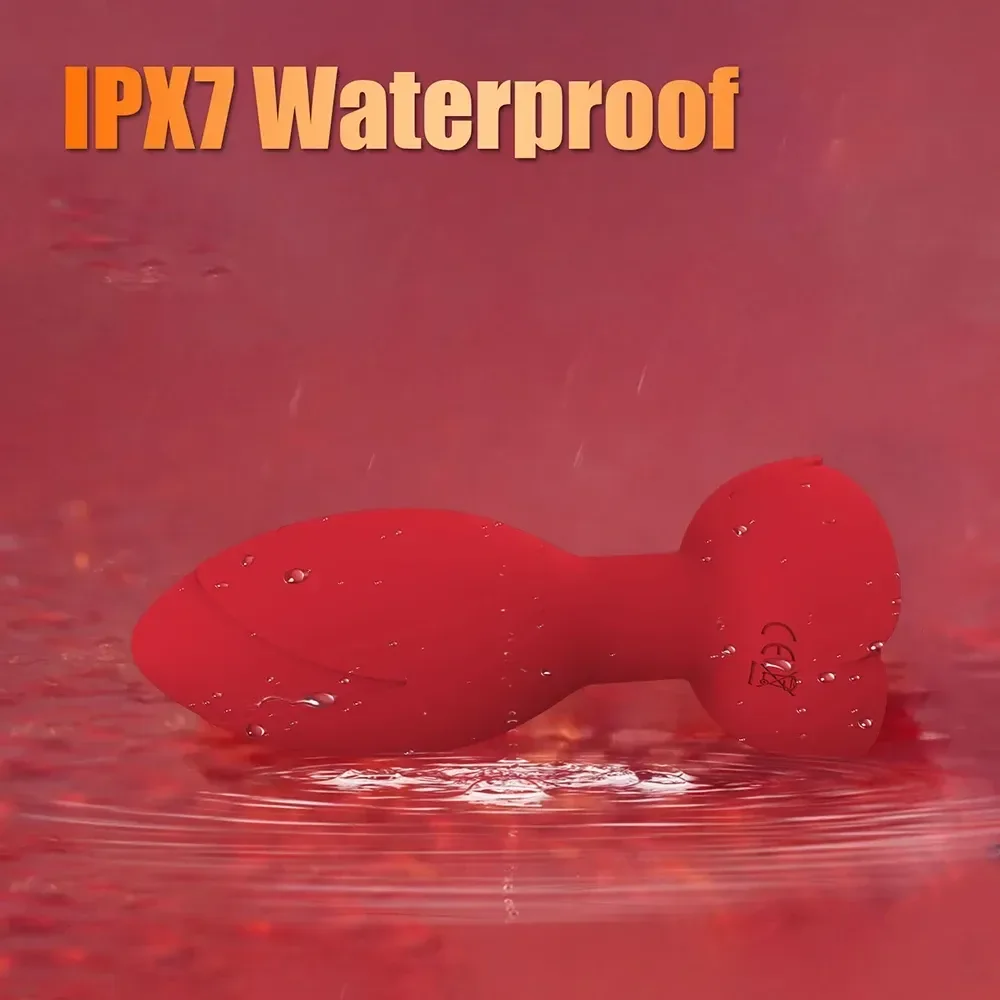 plug anal rose vibrant en silicone souple