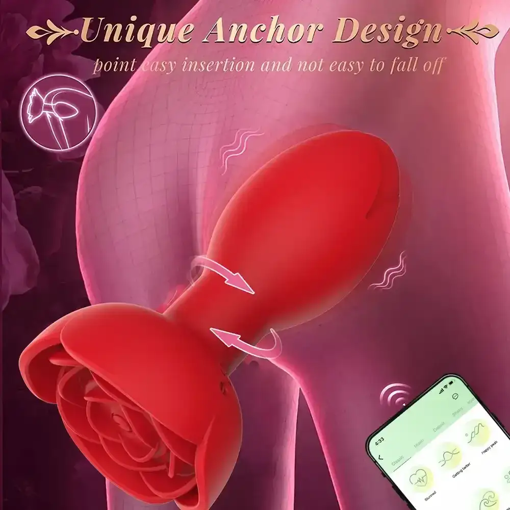 plug anal rose vibrant pour femme etanche