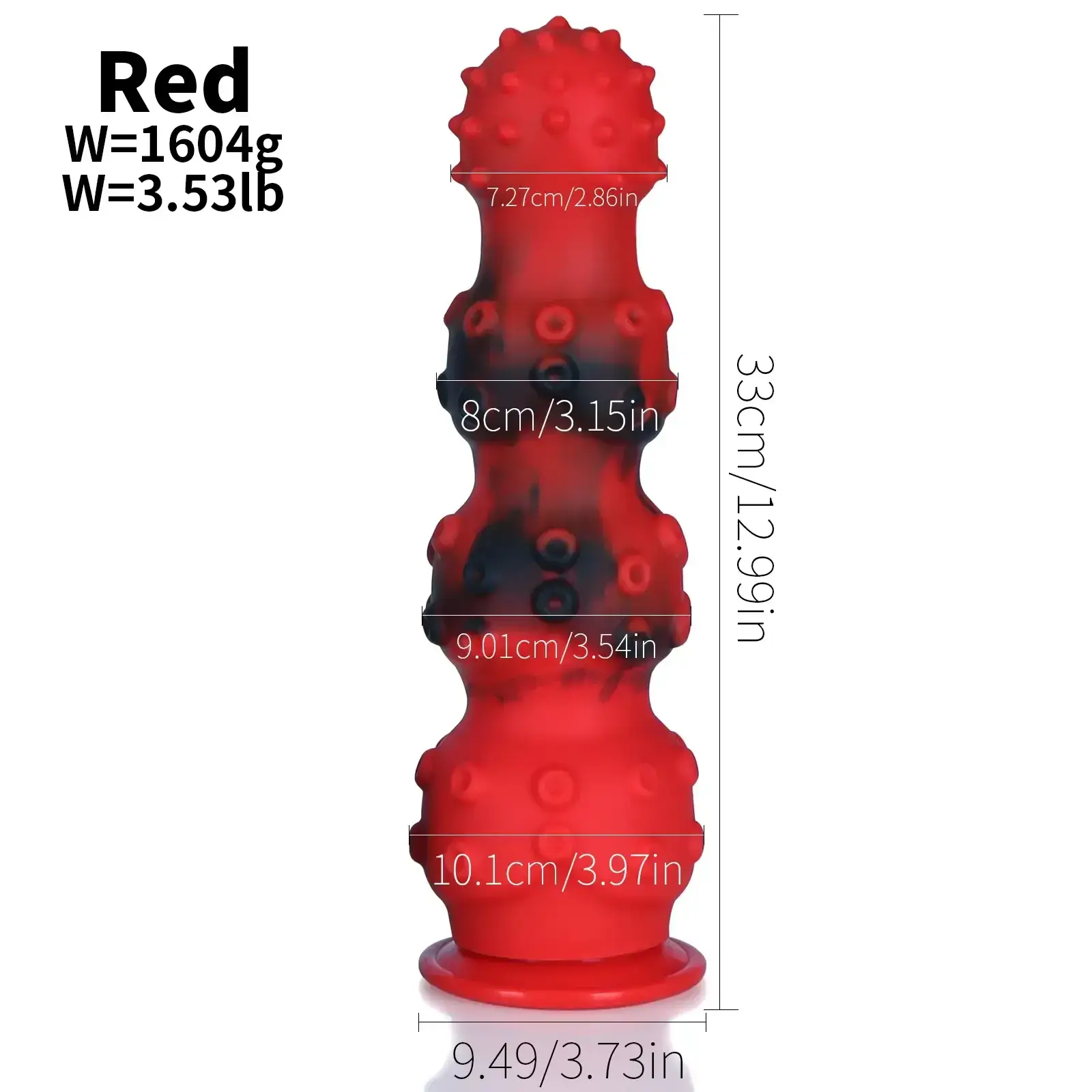 plug anal rouge a ventouse puissante