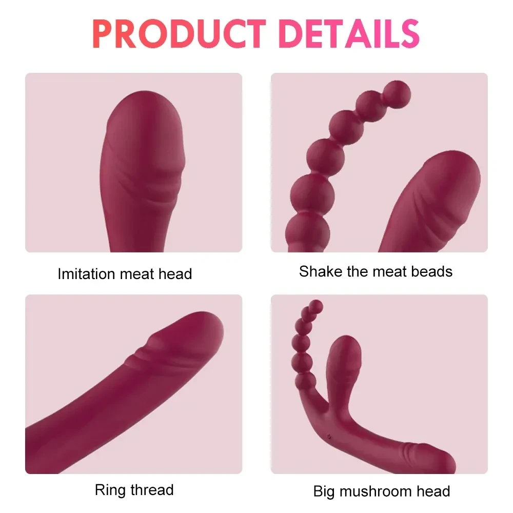 plug anal silicone avec perles telecommande